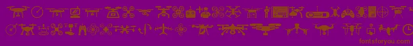 drone Font – Brown Fonts on Purple Background