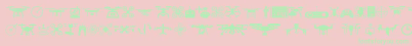 drone Font – Green Fonts on Pink Background