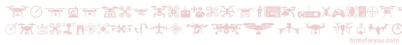 drone Font – Pink Fonts on White Background
