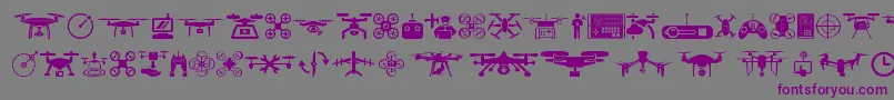 drone Font – Purple Fonts on Gray Background