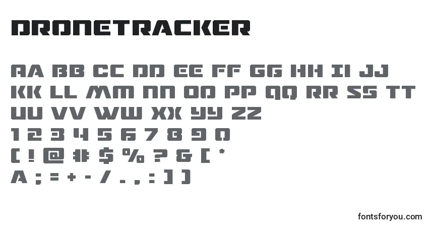 Schriftart Dronetracker (125516) – Alphabet, Zahlen, spezielle Symbole