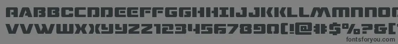 dronetracker-Schriftart – Schwarze Schriften auf grauem Hintergrund