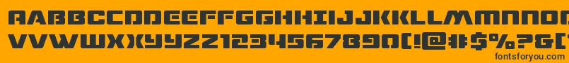 dronetracker Font – Black Fonts on Orange Background