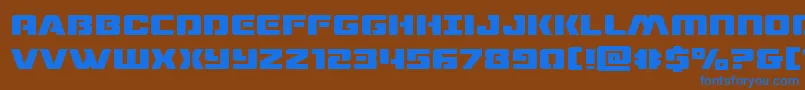 dronetracker Font – Blue Fonts on Brown Background