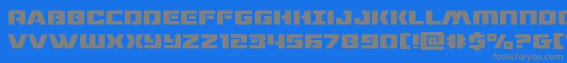 フォントdronetracker – 青い背景に灰色の文字