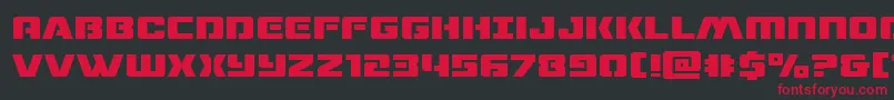 dronetracker Font – Red Fonts on Black Background