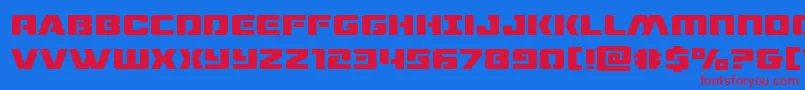 dronetracker Font – Red Fonts on Blue Background