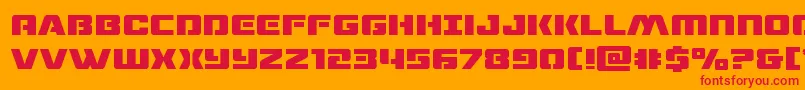 dronetracker Font – Red Fonts on Orange Background