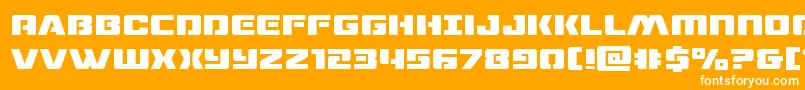 dronetracker Font – White Fonts on Orange Background