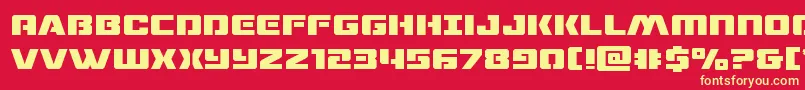 dronetracker Font – Yellow Fonts on Red Background