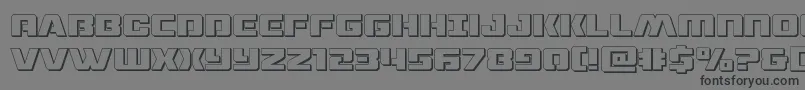 dronetracker3d Font – Black Fonts on Gray Background