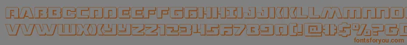 dronetracker3d Font – Brown Fonts on Gray Background