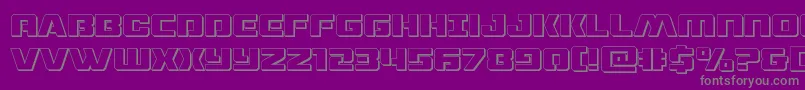 dronetracker3d-Schriftart – Graue Schriften auf violettem Hintergrund