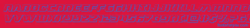 dronetracker3dital Font – Blue Fonts on Red Background