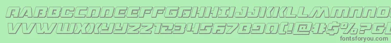 dronetracker3dital Font – Gray Fonts on Green Background