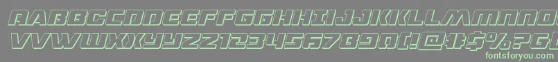 dronetracker3dital-Schriftart – Grüne Schriften auf grauem Hintergrund