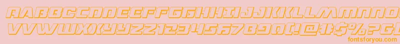 dronetracker3dital Font – Orange Fonts on Pink Background