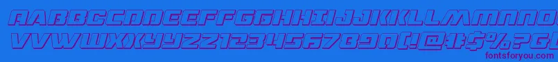 dronetracker3dital Font – Purple Fonts on Blue Background