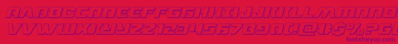 dronetracker3dital Font – Purple Fonts on Red Background