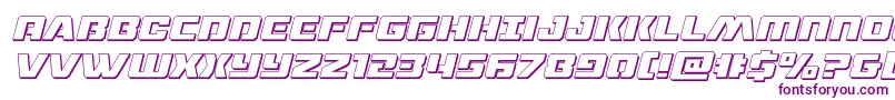 dronetracker3dital Font – Purple Fonts on White Background