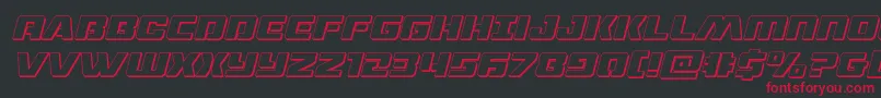 dronetracker3dital Font – Red Fonts on Black Background