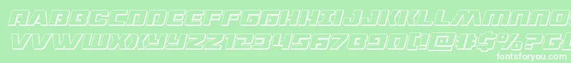 dronetracker3dital Font – White Fonts on Green Background