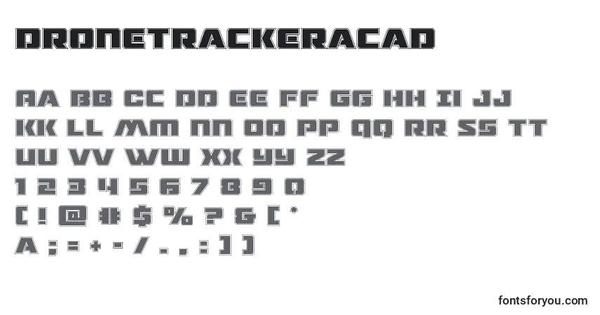 Шрифт Dronetrackeracad (125519) – алфавит, цифры, специальные символы
