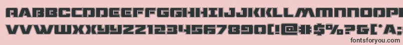 フォントdronetrackeracad – ピンクの背景に黒い文字
