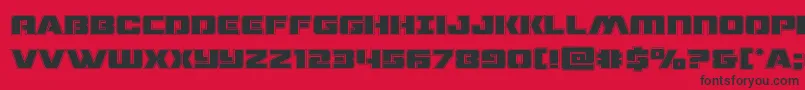 dronetrackeracad Font – Black Fonts on Red Background