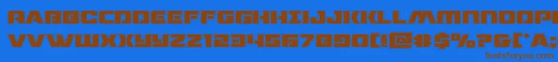 dronetrackeracad Font – Brown Fonts on Blue Background
