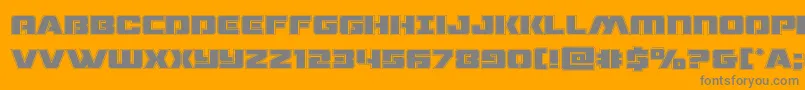 dronetrackeracad Font – Gray Fonts on Orange Background