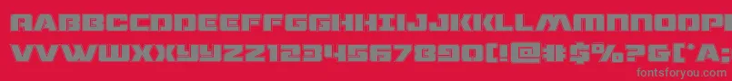 dronetrackeracad Font – Gray Fonts on Red Background
