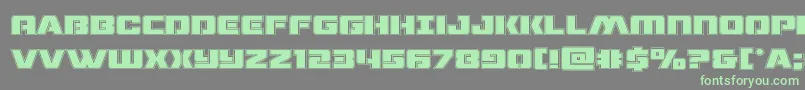 dronetrackeracad-Schriftart – Grüne Schriften auf grauem Hintergrund