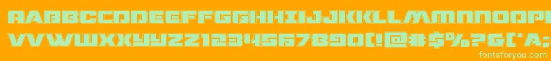 dronetrackeracad Font – Green Fonts on Orange Background