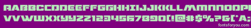 dronetrackeracad-fontti – vihreät fontit violetilla taustalla