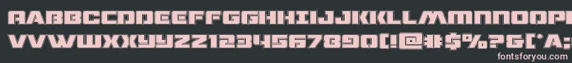dronetrackeracad-Schriftart – Rosa Schriften auf schwarzem Hintergrund