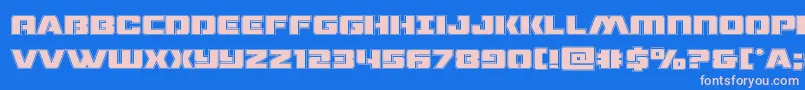Шрифт dronetrackeracad – розовые шрифты на синем фоне