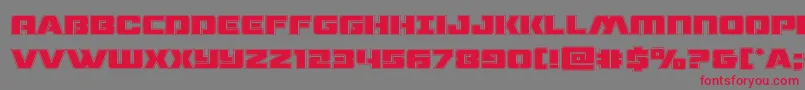 dronetrackeracad Font – Red Fonts on Gray Background