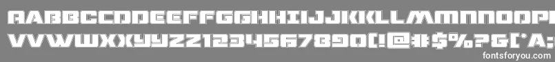 dronetrackeracad-Schriftart – Weiße Schriften auf grauem Hintergrund