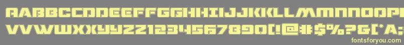 dronetrackeracad-fontti – keltaiset fontit harmaalla taustalla