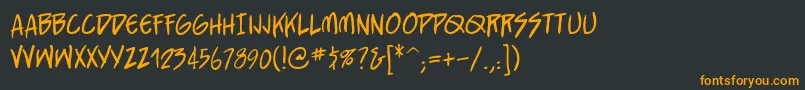StraightjacketBb Font – Orange Fonts on Black Background