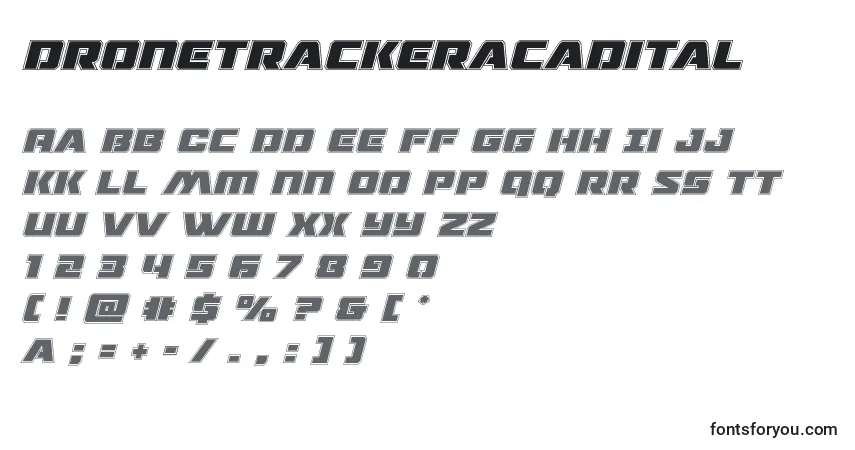 Czcionka Dronetrackeracadital (125520) – alfabet, cyfry, specjalne znaki
