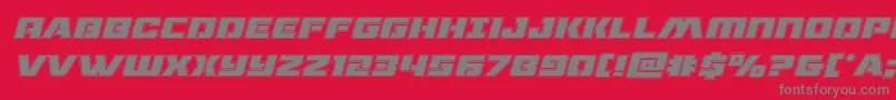 dronetrackeracadital Font – Gray Fonts on Red Background