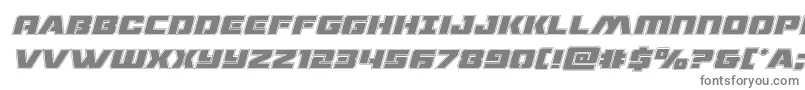フォントdronetrackeracadital – 白い背景に灰色の文字