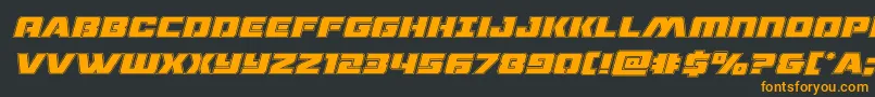 dronetrackeracadital Font – Orange Fonts on Black Background