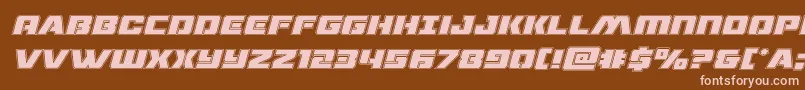dronetrackeracadital-Schriftart – Rosa Schriften auf braunem Hintergrund