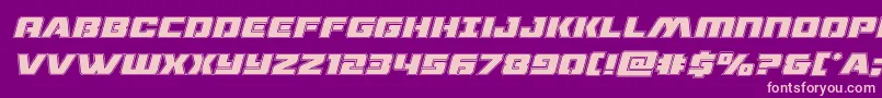 dronetrackeracadital Font – Pink Fonts on Purple Background