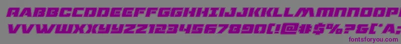 dronetrackeracadital Font – Purple Fonts on Gray Background