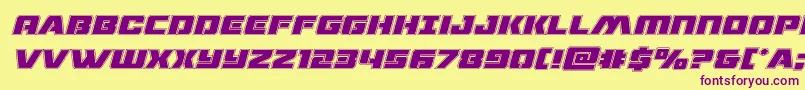 dronetrackeracadital Font – Purple Fonts on Yellow Background
