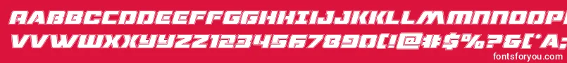 dronetrackeracadital Font – White Fonts on Red Background